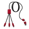 5-in-1 Charging Cable with Light-Up Logo - Rd vs